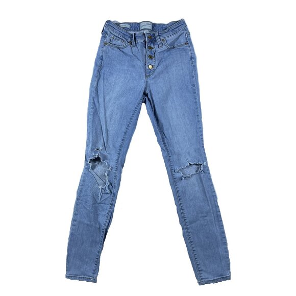 Universal Thread Denim - Universal Thread Women's Jeans, Denim Distressed High Rise Skinny, Button Fly